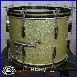 1 owner 1940s Slingerland Radio King drum set in gold sparkle 13-16-20-5.5x14