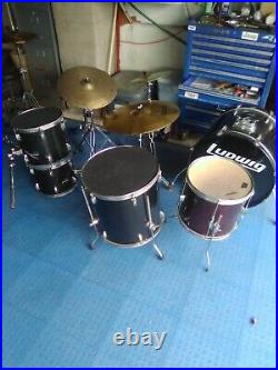 10 Piece Ludwig Accent Combo Black Drum Kit