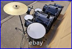 11-Piece Drum Set Used (2 Bass Drums, 2 Snares)