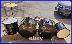 11-Piece Drum Set Used (2 Bass Drums, 2 Snares)