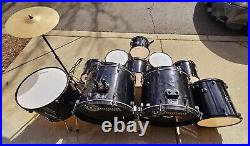 11-Piece Drum Set Used (2 Bass Drums, 2 Snares)