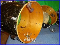 1953 Vintage Gretsch Broadkaster Round Badge Drum Set 3 Ply Matching Snare