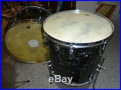 1953 Vintage Gretsch Broadkaster Round Badge Drum Set 3 Ply Matching Snare
