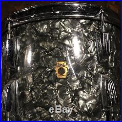 1960 Ludwig Black Diamond Pearl Drum Set 22-13-16