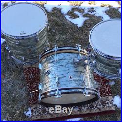 1960 Ludwig Trans (transition) badge 13/16/20 3pc drum set in Sky Blue Pearl