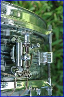 1960's LUDWIG BLUE OYSTER PEARL DOWNBEAT SNARE DRUM for YOUR DRUM SET! #A501