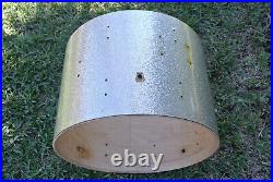1960's Ludwig 20 SILVER SPARKLE BASS DRUM SHELL + BADGE for YOUR DRUM SET! M528