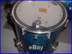 1960s vintage rogers holiday blue onyx 3 pc drum set