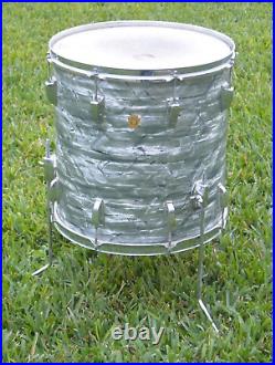 1965 Ludwig Drum Co 16 CLASSIC FLOOR TOM SKY BLUE PEARL for YOUR DRUM SET! K64