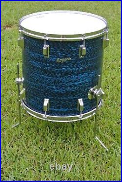 1966 Rogers 16 HOLIDAY FLOOR TOM in BLUE ONYX for YOUR DRUM SET! LOT S458
