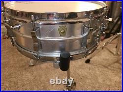 1967 LUDWIG No. 404 Acrolite 5x14 Aluminum with Keystone Badge