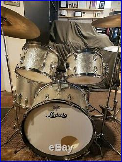 1967 Ludwig Hollywood Silver Sparkle Drum Set