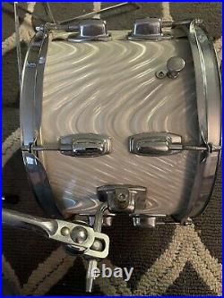 1968 Vintage Ludwig Standard Silver Astro Floor Drum Set RARE! White Pearl Swirl
