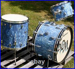 1969-71 Slingerland 13, 16, 22 in Blue Satin Flame