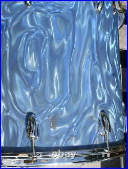 1969-71 Slingerland 13, 16, 22 in Blue Satin Flame