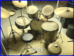 1969 Ludwig Complete Drum Set with Zildjian Cymbals Champagne Sparkle, Vintage