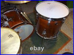 1969 Rare Vintage Gretsch Drum Set Round Badge Progressive Jazz 18 14 12