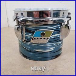 1970'S LUDWIG BLUE OYSTER PEARL Double Headed Octaplus 12 Piece Drum Set Kit