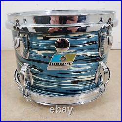 1970'S LUDWIG BLUE OYSTER PEARL Double Headed Octaplus 12 Piece Drum Set Kit