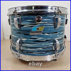 1970'S LUDWIG BLUE OYSTER PEARL Double Headed Octaplus 12 Piece Drum Set Kit