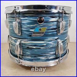 1970'S LUDWIG BLUE OYSTER PEARL Double Headed Octaplus 12 Piece Drum Set Kit