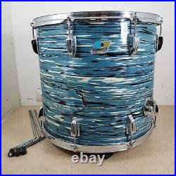 1970'S LUDWIG BLUE OYSTER PEARL Double Headed Octaplus 12 Piece Drum Set Kit