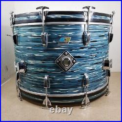 1970'S LUDWIG BLUE OYSTER PEARL Double Headed Octaplus 12 Piece Drum Set Kit