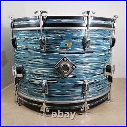 1970'S LUDWIG BLUE OYSTER PEARL Double Headed Octaplus 12 Piece Drum Set Kit