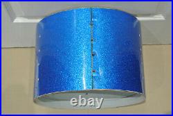 1970's LUDWIG 13 BLUE SPARKLE CLASSIC SERIES TOM SHELL for your DRUM SET! Q83
