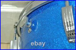 1970's LUDWIG 13 BLUE SPARKLE CLASSIC SERIES TOM for your DRUM SET! LOT S486