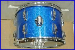 1970's LUDWIG 13 BLUE SPARKLE CLASSIC SERIES TOM for your DRUM SET! LOT S486