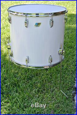 1970's LUDWIG 20 3-PLY 18X20 FLOOR TOM in WHITE CORTEX for YOUR DRUM SET! #Z865