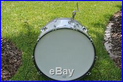 1970's LUDWIG 26 3-PLY 14X26 BASS DRUM in WHITE CORTEX for YOUR DRUM SET! #Z864