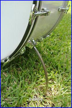 1970's LUDWIG 26 3-PLY 14X26 BASS DRUM in WHITE CORTEX for YOUR DRUM SET! #Z864