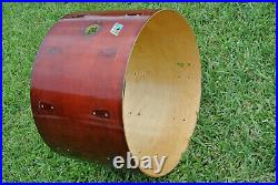 1970's Ludwig USA 22 BASS DRUM SHELL in RED MAHOGANY for YOUR DRUM SET! #Z965