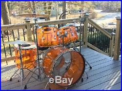 1970's Ludwig Vistalite Drum Set, Cymbals, Hardware And Cases