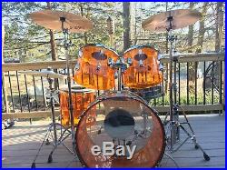 1970's Ludwig Vistalite Drum Set, Cymbals, Hardware And Cases