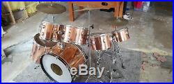 1970's Rare Vintage Slingerland Copper Wrap 7 piece Drum Set