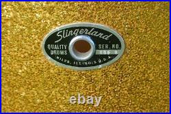 1970's SLINGERLAND 16 GOLD SPARKLE FLOOR TOM for YOUR DRUM SET! LOT Q645