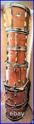 1970s LUDWIG DRUM SET DOUBLE BASS 6 PIECE KIT 3 PLY RARE 1972-1976 FLOOR TOM