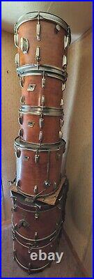 1970s LUDWIG DRUM SET DOUBLE BASS 6 PIECE KIT 3 PLY RARE 1972-1976 FLOOR TOM