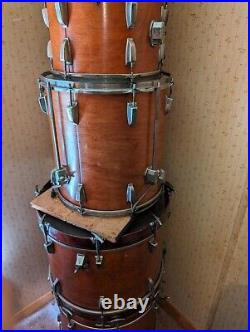 1970s LUDWIG DRUM SET DOUBLE BASS 6 PIECE KIT 3 PLY RARE 1972-1976 FLOOR TOM