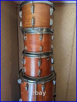 1970s LUDWIG DRUM SET DOUBLE BASS 6 PIECE KIT 3 PLY RARE 1972-1976 FLOOR TOM