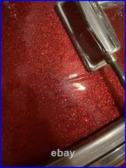 1970s Pearl Fiberglass Drum Kit Red Sparkle 13/16/22 Vintage Shell Pack