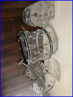 1970s Vintage Ludwig Vistalite Drum Set RCI Acrylic Excellent Original Cond