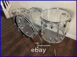 1970s Vintage Ludwig Vistalite Drum Set RCI Acrylic Excellent Original Cond