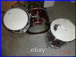1972 Vintage Gretsch Drum Set Walnut 6 Ply Maple Ultra Thin Shells 22/16/13 Nice