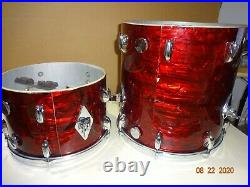 1972 Vintage Rare Gretsch Drum Set Progressive Jazz Red Wine Pearl 20 14 12