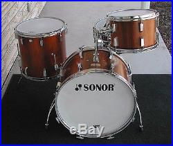 1973-1975 Sonor Rosewood Champion drum set. VG-EC. RARE