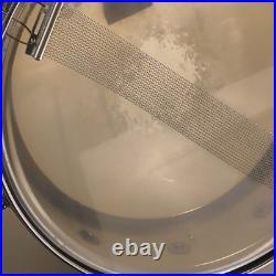 1973 Premier Hi Fi Brushed Metal Snare Drum With Antique Carrying Case